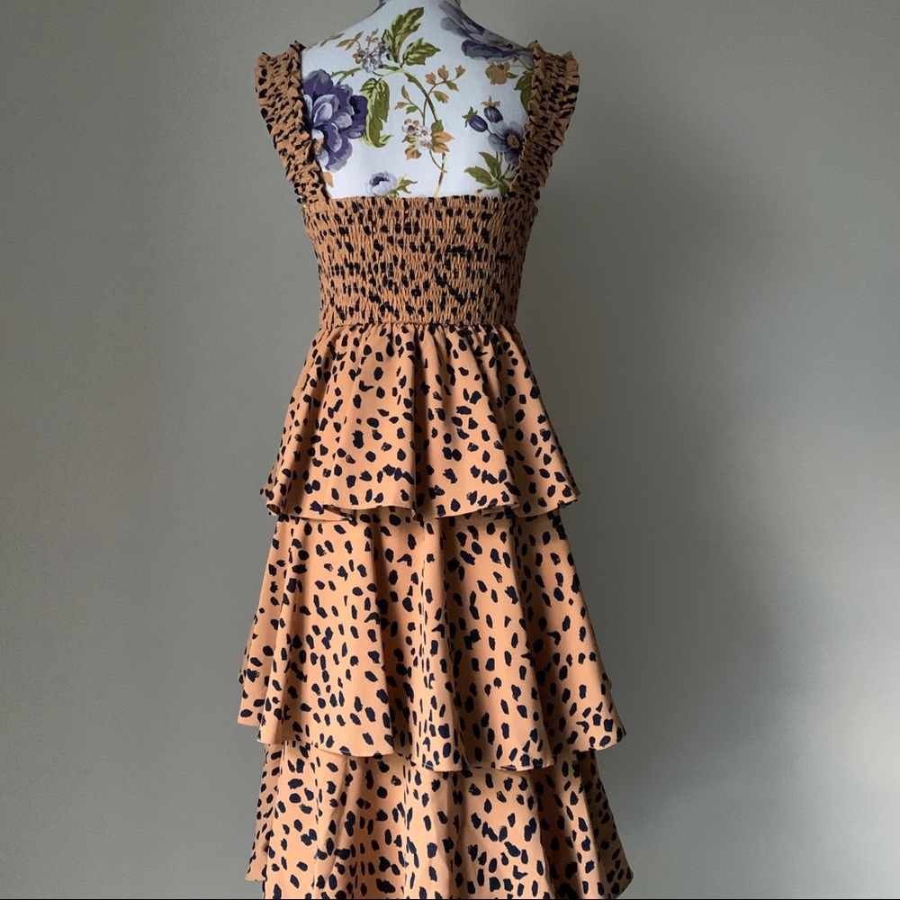 TUSSAH Women’s Sharni Animal Print Midi Dress Size 10 - Picture 12 of 15